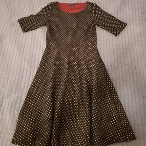 Lands End midi dress, quilted triangle pattern